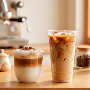 Vasos Desechables Transparentes de PP de Pared Simple QUANG QUAN, Capacidad de 500ml/700ml, Tapas de 95mm de Diámetro, Para Bebidas Frías - Product Image 1