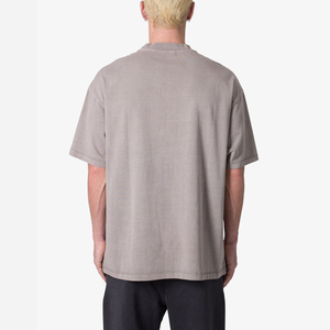 Custom Oversized Cotton Tshirt for Men <b>Acid</b> Washed Boxy Fit <b>Drop</b> Shoulder Blank Tee, Rib Neck Streetwear T-shirt Manufacturer - Product Image 4
