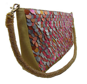 Elegante Bolso de Mano Blanco con Cuentas Bordadas a Mano, Cadena de Perlas, Bordado Floral, Hecho a Mano, para Boda, Novia, Fiesta, Noche, Hombro - Product Image 2