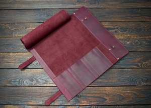 Sac de Chef en Cuir de Vachette de Luxe Anti-Odeur, Robuste et Durable, pour Rangement de Couteaux, Organisateur Culinaire, Idéal pour les Voyages, Ustensiles de Cuisine - Product Image 3