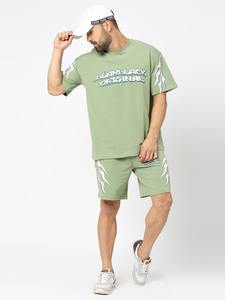 Venta al por mayor verano Puff hombres Casual pantalones cortos conjuntos de manga corta Camiseta pantalones cortos sólido chándal conjunto de ropa de marca de los hombres conjuntos de 2 piezas - Product Image 4