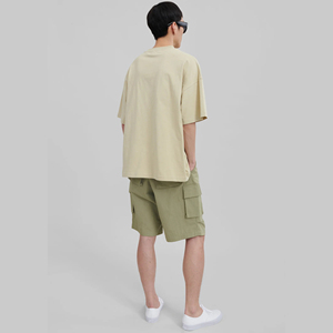เสื้อยืดสตรีทแวร์ทรงครอป หนัก 180 กรัม ทรงบ็อกซี่ สำหรับผู้ชาย โอเวอร์ไซส์ ไหล่ตก โลโก้ด้านหน้า ผลิตตามสั่ง ผ้าฝ้าย 100% - Product Image 4