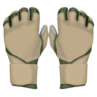 Gants de frappe de baseball personnalisés à marque privée pour adultes - Usage d'entraînement, fermeture auto-agrippante ambidextre, poignet en tissu non tissé