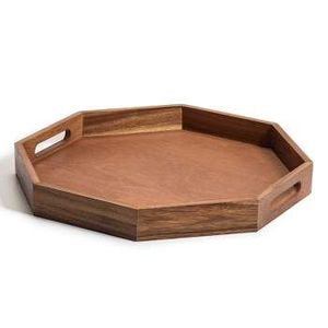 Polished Classic <b>Wooden</b> <b>Round</b> Solid Pattern Handmade Handcrafted Durable Wedding Serving Tray H a CRAFT - Product Image 6