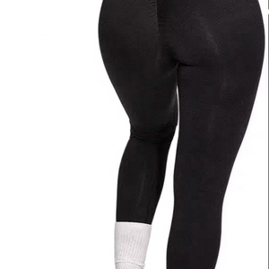 Thick High Waist Viscose/Polyester Plaid Yoga Pants <b>Pockets</b> Tummy Control Four-Way Stretch Breathable Workout Yoga <b>Leggings</b> - Product Image 4