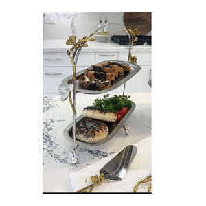 Plateau à chocolat en métal avec motif d'oiseau, élégant et décoratif, pour servir des friandises, idéal pour la décoration de la table à la maison - Product Image 4