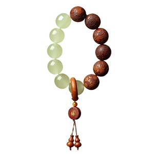 สร้อยข้อมือลูกประคำไม้สีเข้มทำมือ ขายส่ง - มอราบาดาบาด - Product Image 4