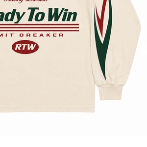 เสื้อยืดแขนยาวผู้ชาย Ready To Win คอกลม ผ้าคอตตอนเจอร์ซีย์ พิมพ์ลาย สวมใส่สบาย ทรงปกติ ความยาวปกติ - Product Image 3