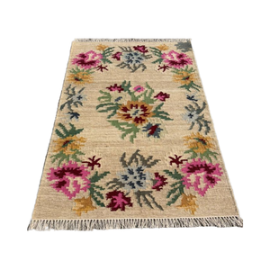 พรมกิลิมขนสัตว์ทอมือ ลายเรขาคณิต หลากสี พรมปูพื้นกันลื่น เป็นมิตรกับสิ่งแวดล้อม ขนหนา ขนเรียบ ทันสมัย ทำด้วยมือ - Product Image 5