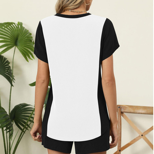 Best Quality Women's T-Shirt And Shorts <b>Twin</b> <b>Set</b> Custom Made 100% Cotton Casual Wear Breathable Eco-Friendly <b>Twin</b> <b>Sets</b> - Product Image 2