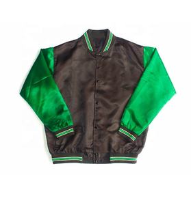 Chaquetas Varsity de Satén OEM 2025 para Hombre, Chaquetas Varsity de Satén Extra Grandes para Hombre, Chaquetas Varsity de Satén al por Mayor - Product Image 1