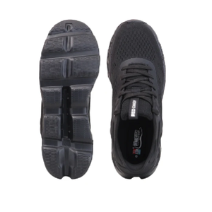 Zapatos deportivos negros de corte bajo para hombre, transpirables, con cordones, zapatillas para caminar, calzado ligero y acolchado. - Product Image 4