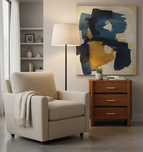 Table de chevet moderne et écologique en bois de manguier massif à 3 tiroirs, pliable, pour chambre à coucher, usage domestique - Product Image 4