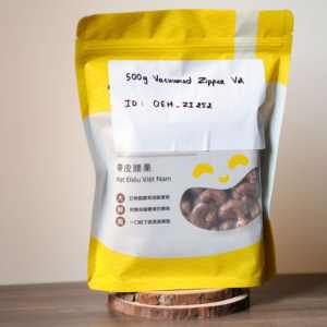 Noix de cajou bio torréfiées, emballées sous vide avec fermeture éclair, premium, onctueuses et salées, 500g, marque privée, service OEM Vietnam - Product Image 1