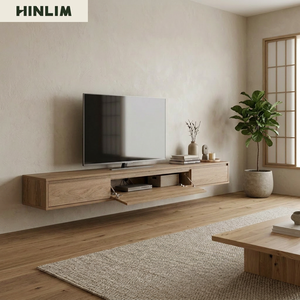 Minimalist Wall Mount Wood <b>TV</b> <b>Stand</b> Minimalist Modern Floating Living Room Furniture for 50-54 In <b>TVs</b> - Product Image 6