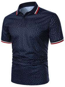 Chemise formelle homme en coton vert olive à manches courtes, boutonnée, en maille polaire brodée unie, 220 grammes, anti-plis, avec poche poitrine - Product Image 1