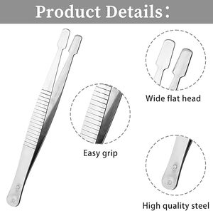 Pinces de précision pour timbres, pointes en acier inoxydable pour tous les collectionneurs avertis, pinces courbées pour la philatélie - Product Image 3