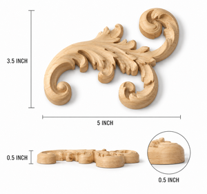 งานแกะสลักไม้ลายดอกไม้สำหรับตกแต่งบ้านและเฟอร์นิเจอร์ครัว - Product Image 2