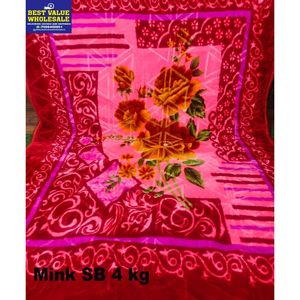 Luxury 4 KG Polyester Mink Throw Blanket <b>Super</b> <b>Soft</b> Warm Winter Single Bed Cover Traditional Style for Home or Hotel Use - Product Image 5