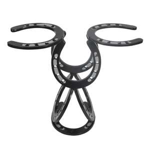 Soporte Decorativo para Botellas, Estilo Herradura Antigua de Latón, Exhibidor de Vino, Fácil de Transportar, Decoración para Barra de Casa, Mesa o Encimera - Product Image 3