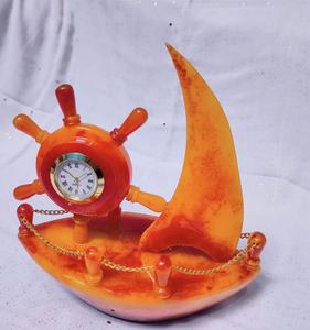 Sculpture de bateau miniature en résine de haute qualité, faite à la main, nouvelle arrivée, style nautique, décoration d'intérieur européenne, objet décoratif en époxy - Product Image 2