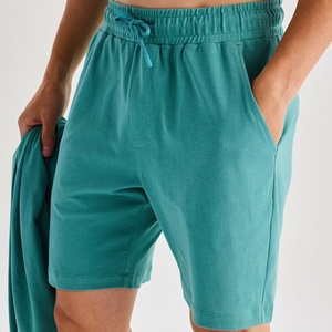 Conjunto de Camiseta y Pantalones Cortos de Algodón para Hombre, Venta al Por Mayor, Color Sólido, Verano, Dos Piezas, Ropa Deportiva Informal, Proveedor de Exportación a Granel - Product Image 5