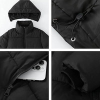 Nouvelle Veste Bomber d'Hiver pour Femme, Tendance, à Capuche, Réversible, Courte, Matelassée, Grande Taille, en Coton Tricoté et Tissé, pour le Dropshipping