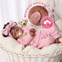 Poupées reborn Babeside Rosalie 20 pouces, fille afro-américaine réaliste, nouveau-né endormi, cheveux courts noirs bouclés, fournisseur OEM ODM