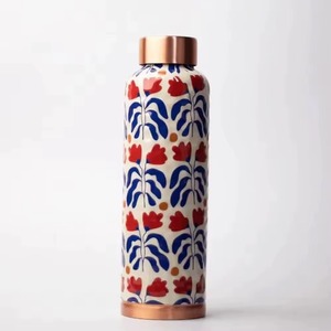 Botella de Agua de Cobre con Impresión a Color, Beneficios Ayurvédicos para la Salud, Perfecta para Regalos y Yoga - Product Image 1