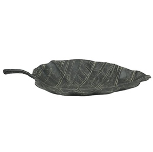 Black Color Table Top Decorative Aluminum Serving Leaf <b>Tray</b> Standard Luxury Home and Hotel Decorative - Product Image 1