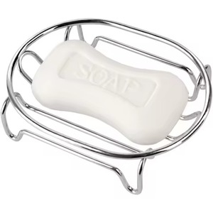 Cheap Price Standard Design Oval Shape Decorative Soap Dish Prime Quality Stainless Steel <b>Black</b> Color Soap Dish And Stand - Product Image 2
