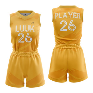 Conjunto de Uniforme de Baloncesto Sublimado Personalizado, Cuello en V, Sin Mangas, Absorbente de Humedad, 100% Poliéster, Unisex para Adultos, Uniformes para Todas las Temporadas - Product Image 4