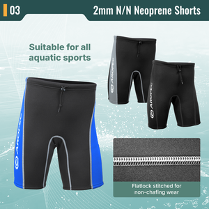 Pantalon de plongée pour homme Aropec 3 mm en néoprène super extensible avec genouillères Supratex, cordon de serrage, combinaison thermique pour la plongée OEM/ODM - Product Image 4