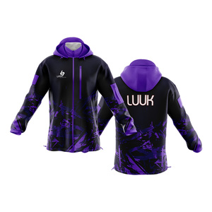 Vestes coupe-vent unisexes personnalisées à capuche, style streetwear printemps, fermeture éclair, écologiques, imperméables, 100% nylon - Product Image 3