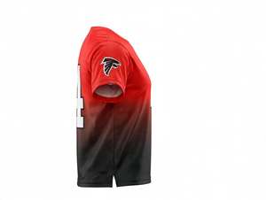 T-shirt de football américain personnalisé, col rond, rouge, sport, coupe ample, séchage rapide, uniforme d'équipe, vente en gros - Product Image 6