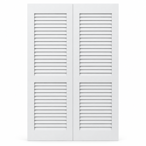 Volets extérieurs horizontaux fixes en bois massif blanc apprêté, style traditionnel, écologiques, pour décoration de maison de campagne - Product Image 1