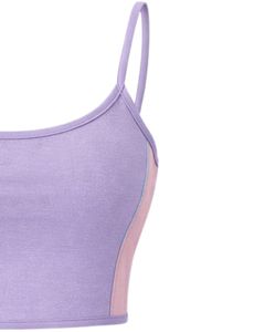 Lavender Women Camisole And Shorts <b>Set</b> Summer Two Piece Outfit Cotton Blend Crop Top Drawstring Shorts Casual Lounge Wear <b>Set</b> - Product Image 3