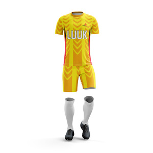 ชุดฟุตบอลแบบกำหนดเอง เสื้อฟุตบอล กางเกงขาสั้น ชุดระบายอากาศ แห้งเร็ว สำหรับทีมฟุตบอล ใช้สำหรับฝึกซ้อมและแข่งขัน ขายส่ง - Product Image 5