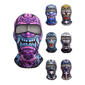 Masque de ski intégral personnalisé avec logo, balaclava 100% coton, style Y2K, protection UV, été, extérieur, moto, sports, fêtes - Product Image 4