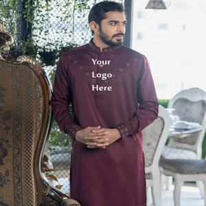 Nouvel arrivage de vêtements panjabi brodés pour hommes de meilleure qualité d'exportation de panjabi kurta pour hommes du Bangladesh - Product Image 2