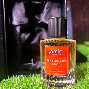 Botella de Vidrio Cilíndrica Acanalada de 50 ml con Atomizador, Aroma a Tabaco y Cuero, Lujoso y Masculino, Maham Scents Code Eau De Parfum - Product Image 3