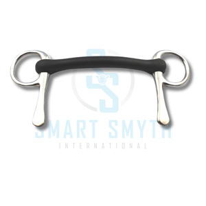Bocado Profesional de Acero Inoxidable con Boca de Goma para Montar y Entrenar Caballos - Product Image 1