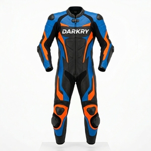Traje de Cuero Personalizado para Motociclismo Unisex, Proveedor Mayorista OEM ODM, Equipo de Protección para Días de Pista, Botas y Guantes para Motociclistas - Product Image 1