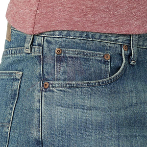 Shorts en jean délavé léger pour homme ZESHAN MAVERICK, taille haute, coupe large, style vintage, coupe-vent, 100 % coton, automne-hiver - Product Image 5