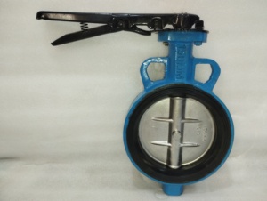 Palanca de válvula de mariposa tipo oblea CI industrial de 65 mm operada con asiento de goma de nitrilo/EPDM, potencia Manual para agua, aceite y Gas - Product Image 3