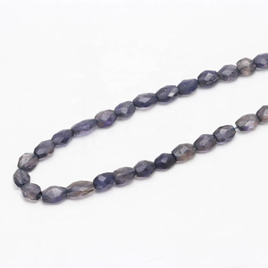AAA + cuentas de forma ovalada facetadas de iolita 4x8mm cuentas facetadas de iolita Natural piedras preciosas de corte ovalado - Product Image 4