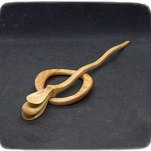 Horquillas de Madera Natural Hechas a Mano, Artesanías de Bambú y Madera para Peinados Tradicionales y Modernos - Product Image 4