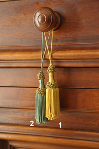 Cortinas con Borlas Hechas a Mano para Decoración de Hogar Vintage, Muebles Antiguos Estilo Shabby Chic con Varios Colores Toscanos, Hechas en Pakistán - Product Image 6