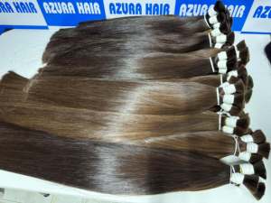 Super doble calidad 100% Remy Virgin Vietnam extensiones de cabello humano a granel sedoso recto fino extremo grueso precio al por mayor ventas - Product Image 2