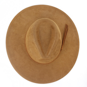 Unisex Wide Brim Suede <b>Bucket</b> <b>Hats</b> Wholesale Custom Cowboy <b>Hat</b> Boho Jazz <b>Hat</b> - Product Image 3